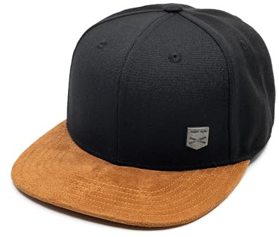 Hand und Feuer Snapback Cap Casual Business Schwarz Canvas XL