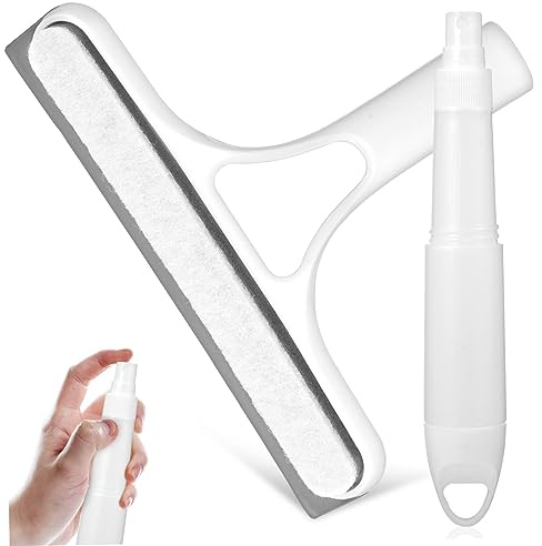 Beatifufu Window Wiper with Sponge and Spray Head Multifunctional Glass Cleaning Tool for Window Mirror Shower Glass Car Window Efficient for Home and Office