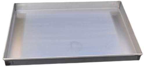 LUNAIZHUO Ölauffangwanne aus Edelstahl, Hundekäfig Wanne, Auslaufsichere Auffangwanne, Multifunktional, Strapazierfähig, für Waschmaschine, Minikühlschrank, Klimaanlage(60x40x5cm/24x16x2in)