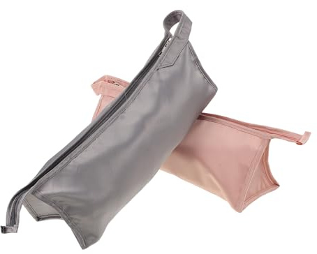 Cabilock 2 Piezas Bolsa de Viaje para Secador y Rizador Estuche Portátil para Plancha y Accesorios de Peinado Organizador Doble Compartimento Rosa y Gris para Vacaciones y Uso Doméstico