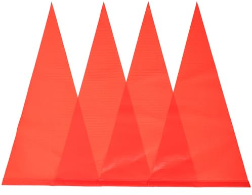 Gadpiparty Set 4 Bandiere Triangolari di Sicurezza per Biciclette in PVC Riflettente 21X42 CM Resistenti Agli Strappi Adatte per Ciclismo e Sicurezza Asta 6 MM