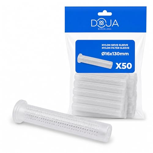 Tamis Nylon Ancrage Chimique DOJA Barcelona - Pack 50-16x130mm - Installation Facile, Tamis Scellement Chimique, Design Optimisé pour Bonne Fixation, Tige Filitée pour Ancrage