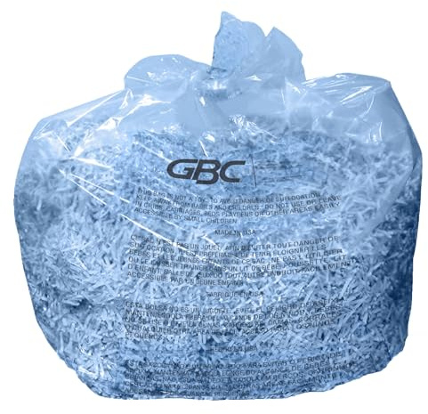 GBC Swingline Shredder Bags, 6-8 Gallon, Plastic, For 60X/80X/100X/200X/100M, 100/Box (1765016)