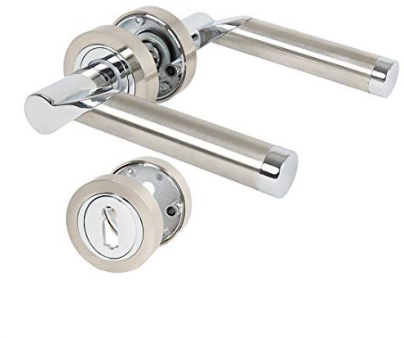 Lienbacher Türdrücker Dubai - Edelstahl, Zamak - Silber - 139 mm x 52 mm