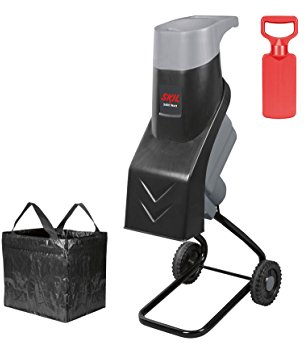 Skil 0770AA - Biotrituradora de ramas eléctrica de cuchillas (2400 W, capacidad de corte: 38 mm, bolsa de recogida grande)