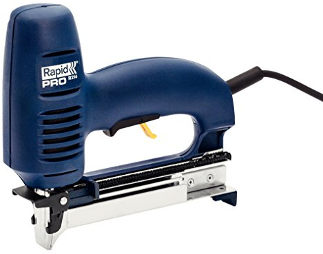 Rapid PRO R214 - Agrafeuse Électrique pour Agrafes N°140 (8-16mm), Force de Frappe Réglable & Plaque Avant Amovible, pour Panneaux de Bois / Carton / Bâches en Plastique (24171201)