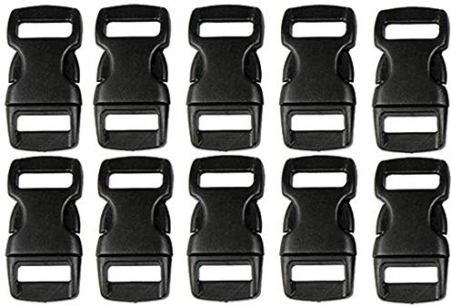 Gleader 50 pcs Plastic Contoured Side Release Buckles for Paracord Bracelets