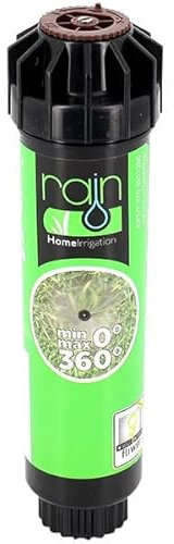 Arroseur Escamotable Tuyère avec Soulèvement par Pression de l'Eau - Angle d'Arrosage 0-360° - Jet Fixe Courte Portée 2-3,1m Spécial Petits Jardins - Système Automatique Silencieux - Rain