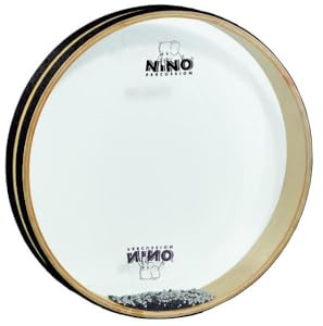 Nino Percussion Sea Drum Instrument - Große Handtrommel für Kinder ab 5 Jahren - Durchmesser 12 Zoll (ca. 30 cm) - Siam Eiche, Natur (NINO35) | Musikinstrument für Kinder ab 5 Jahren, Durchmesser 12 Zoll, Siam Eiche