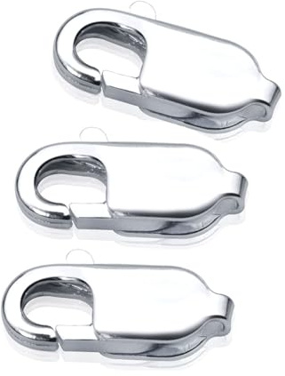 3 Stück Karabinerverschluss 925 Silber - Verschlüsse für Armbänder Ketten | Silber Verschluss Set aus 925 Sterling Silber zum Wechseln in 2 Größen von MATERIA by Matthias Wagner