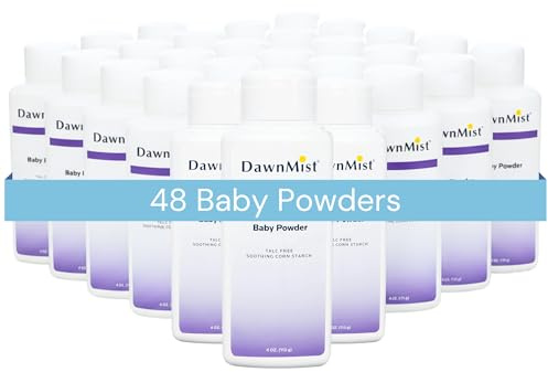 Dukal BP35 Dawn Mist Baby Powder, Cornstarch, 4 oz., Pack of 48