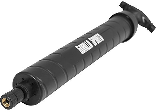 GORILLA SPORTS® bollpump - inklusive nålar, flexibel slang och munstycke, 30 x 3,6 cm, ergonomiskt handtag, svart - luftpump, handpump, fotbollspump, pump för fotboll, volleyboll, basketboll