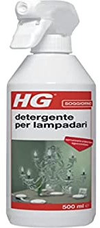 HG Detergente Spray per Lampadari, Cristalli e Vetri, Scioglie lo Sporco ed è Delicato sulle Superfici, 500ml