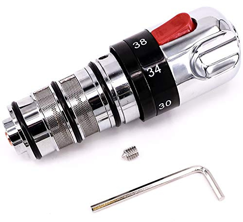Temperature Control Brass Thermostatic Bath Mixer Tap Shower Valve Handle Spare Repair Cartridge Kit Hot Set