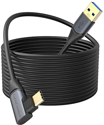 Kompatibel mit Quest 2 Link Kabel 5M, CableCreation USB 3.2 Gen1 auf USB C Kabel 5 Gbps, Link Kable VR Kompatibel mit Oculus Quest 2/Pico Virtual Reality Headsets Gaming PC, 16 FT | USB auf USB C 3.1 Verbindungskabel, kompatibel mit Meta Quest Pro/Quest3/Quest2/Pico4, High Speed 5 Meter