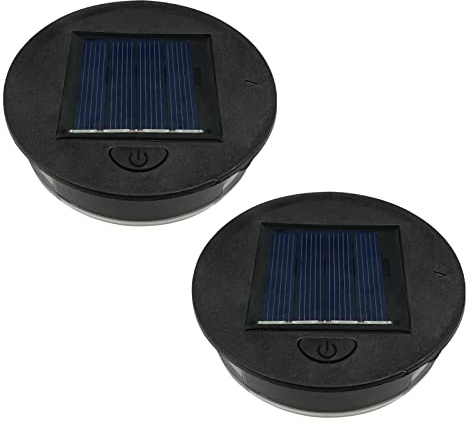 2 Stück/4 Stück Solar-Laternenlichtersatz oben 8 cm, LED-Solarpanel-Laterne, Deckel-Leuchten Ersatzteil, für hängende Laternen im Freien, DIY-Tischleuchten, Garten, Terrasse, Dekoration