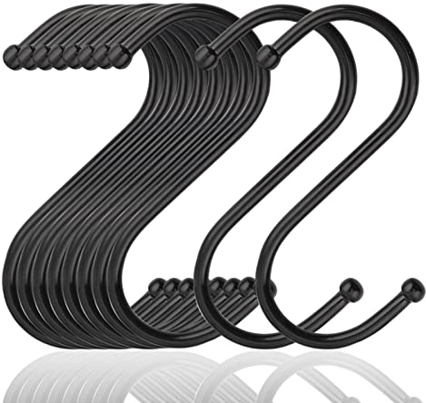 Yogopro 20 Pezzi Ganci a S Pesanti Nero Multifunzione Ganci appendiabiti gancio ganci per cucina cucchiaio pan bagno camera da letto