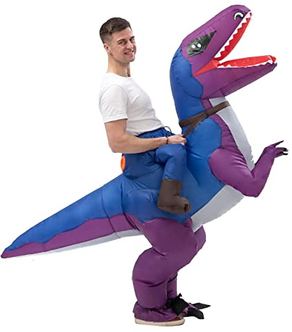 LUVSHINE Déguisement Gonflable Adulte Dinosaure Gonflable Costume pour Anniversaire Halloween