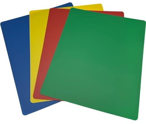 TIJAR® Chopping Board Set, Set of 4 Colourful Flexible Strong Plastic Chopping Boards, BPA-Free Cutting Mats, Non-Porous, Dishwasher Safe (4)