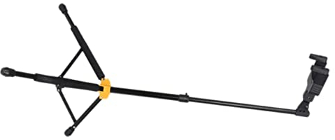 Vaguelly 1stück Violin Ständer Mit Teleskopischer Und Faltbarer Unterstützung Automatisches Schloß Für Ukulele Gitarre Bass Stabiler Und Sicherer Aufbewahrungshalter Schwarz
