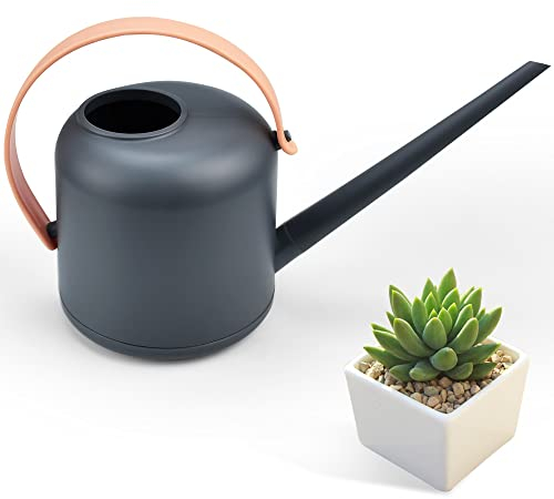 skytowards Petit Arrosoir pour le jardin - Arrosoir Plante en Plastique pour Intérieur et Extérieur - Couleur Gris - Capacité 1.7 Litres