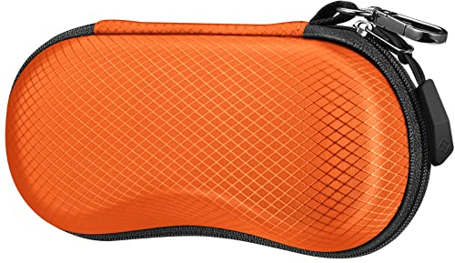 FINTIE Brillenetui Sonnenbrille, EVA Kratzfeste Sonnenbrillen Etui Hardcase mit Karabiner Groß Brillen Etui für Damen Herren Outdoor Sportbrille Fahrradbrille