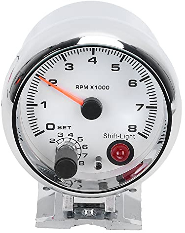 RPM Varvräknare, 3,75 Tum 0-8000 RPM 7 Färgbakgrundsljus med Växlingsljus, Autometer Varvräknare för 4/6/8 Cylindriga 12V Bensindrivna Fordon