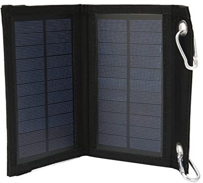 Solar Panels Portable Charger Outdoor Phone Carabiner 4W Power Folding Bag 16 Fold with Power Bank Polysilicon Battery Charger for Color Charger Power Battery Charging Foldable