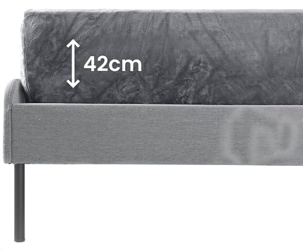 BaSaTex Boxspringbett & Wasserbett Spannbettlaken 200x220 cm in Cashmere-Touch Plüsch Flausch Qualität | 38-42 cm Steghöhe | 100% Polyester | Farbe: Anthrazit Grau