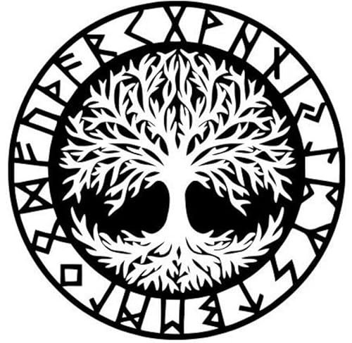 myrockshirt Wikinger Kompass Viking 30 cm Baum des Lebens Aufkleber Autoaufkleber Sticker Wandtattoo Profi Qualität