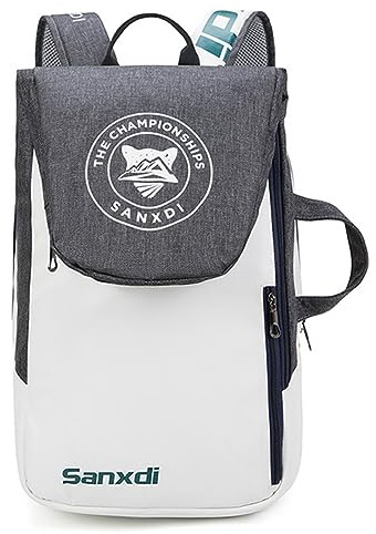 Fiorky Schlägertasche, fasst 3 Schläger, Badminton-Tasche, große Kapazität, Squash-Schlägertasche, wasserdichter Padelschläger-Rucksack for Tennis/Pickleball/Badminton/Squash-Sportarten