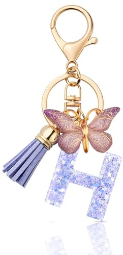 MORSUNBELA Schlüsselanhänger Buchstabe Mädchen Keychain Letter | Personalisierter Buchstaben-Schlüsselanhänger für Mädchen und Damen, süßes Accessoire für Schlüssel, Tasche oder Rucksack