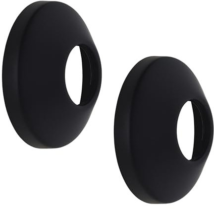 Rosace sanitaire ronde finition noir Ø65 mm - filetage 3/4 (20x27) (lot de 2) NOYON & THIEBAULT | installation simple et rapide | masque les raccords | finition élégante et moderne