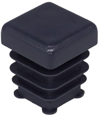 SKIR'CO Lot de 150 bouchons carrés en plastique - 15 x 15 mm - Embouts de tubes carrés - Pour poteaux de clôture - Gris anthracite RAL 7016