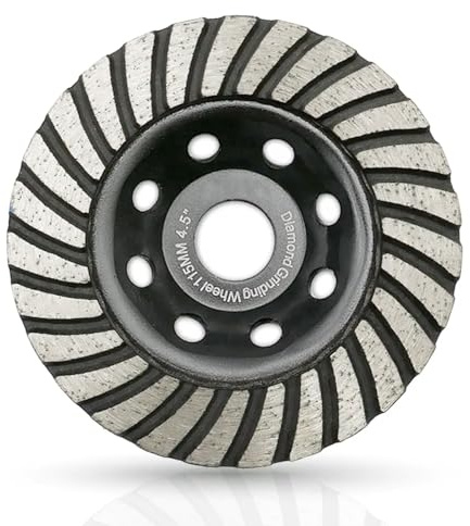 Diamond Grinding Cup Wheel 115mm / 4.5'', Turbo Concrete Grinding Wheel, for Marble Concrete Masonry Granite Porcelain