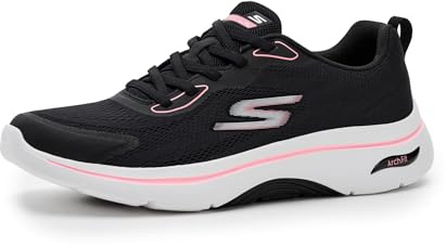 Skechers Women's Go Walk Arch Fit 2.0 Cassy Sneaker, Black/Pink, 10