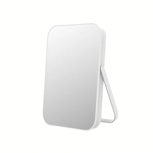Stianiiie Table Desk Vanity Mirror - Specchio da trucco portatile con supporto pieghevole, girevole a 90°, ideale per lavabo, da viaggio e da bagno