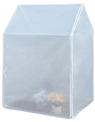 Kleines Überwinterungszelt Für Pflanzen mit Erdspießen Reißverschluss Folien Tomatenhaus Kunststoffverbinder Geeignet für Pflanzen, Blumen und Gemüse(82*62*112cm)