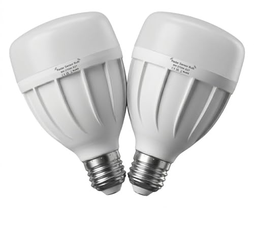 KOOYWAN E27 Smarte LED Lampe mit Radar-Bewegungssensor, 9W (80W Ersatz), 2700K Warmweiß, 360° Erfassung (5m), 45s Timer, Automatisches Licht ohne WLAN, 2er Pack, 2 Jahre Garantie
