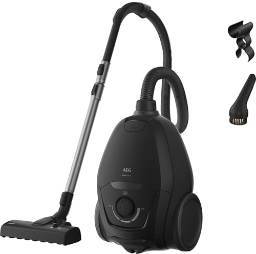AEG VX8.3 Silence Bagged Cylinder Vacuum Cleaner, Ultra-Quiet Cleaning, HEPA Filtration 99.999%, Multiple Surfaces, Carpets & Hard Floors, AllFloor Auto Nozzle, 64 dB, 12m Radius