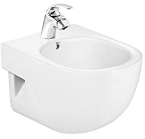 Roca,Meridian,Bidé suspendido compacto sin tapa,Blanco,360mm x 480mm x 300mm,A357246000
