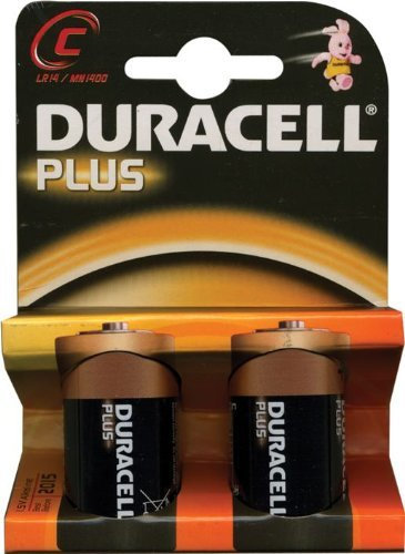 Pilas alcalinas medio Antorcha C-LR14 Duracell Plus Pack Blister 10 2PZ (20pcs)