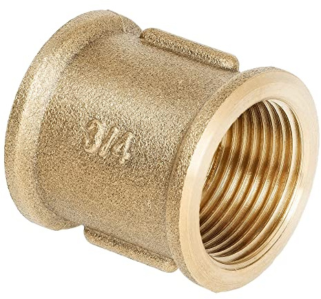 HYDROBIL Muffe 3/4 (25mm) Innengewinde auf 3/4 (25mm) Innengewinde, Muffe aus Messing mit 3/4 Innengewinde 10 Bar, Max. Temp. 95°C
