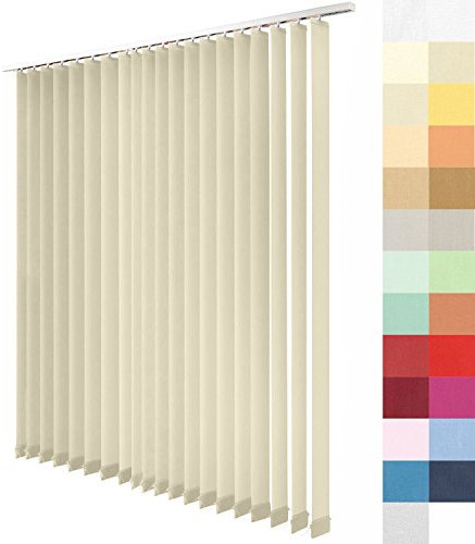 Sun World Lamellenvorhang nach Maß, Vertikal Lamellen Jalousien auf Maß vertikal Lamellen Maßanfertigung Vertikaljalousie Schiebevorhang ohne Deckenschiene (Beige, Höhe: 160cm x Breite: 250cm)