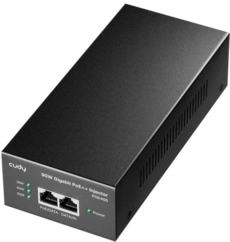 Cudy POE400 90W Gigabit Ultra Leistung Netzteil PoE++, PoE++ Injector, 48V-56V/ Max 90W, 10/100/1000Mbps RJ-45, IEEE 802.3af / 802.3at / 802.3bt kompatibel, Bis zu 1 00 Meter PoE Adapter