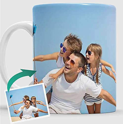 OyC Taza Personalizada con Foto para Regalo. Taza con Fotos y Texto - Taza de cerámica de 350 ML