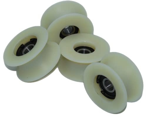 Smart Machines 4 x 60 mm Durchmesser Nylon-Riemenscheiben, verschiedene Rillengrößen, hergestellt in der EU (25 mm Nut), für Schiebetürenschleifer und Führungsmechanismus-Schleifmaschine