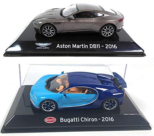 OPO 10 Lote de 2 Autos 1/43 Compatible con Bugatti CHIRON + Aston Martin DB11 (SC4 + SC5)