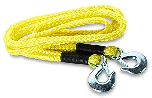 ZHWNGXOlian 4M Polyester Car Trailer Seile Verdickung Traktionsseil Pull Car Rope Stärke Hohe Zähigkeit Groß Und Langlebig Langlebig Maximale Tragfähigkeit 4000kg(Color:Gelb)