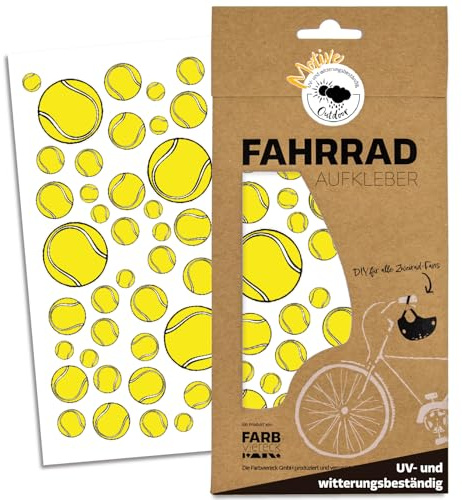 style4Bike Tennisbälle Fahrradsticker sportliche Tennisbälle als Fahrrad Aufkleber Set für Fahrrad ✓ Kratzfeste Aufkleber ✓ | D00069